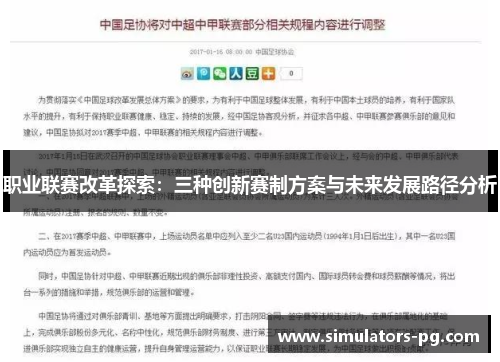 职业联赛改革探索：三种创新赛制方案与未来发展路径分析